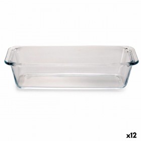 Vassoio da Forno Borcam Trasparente Vetro Borosilicato Torta Con manici (12 Unità)