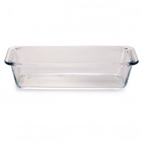 Vassoio da Forno Borcam Trasparente Vetro Borosilicato Torta Con manici (12 Unità)