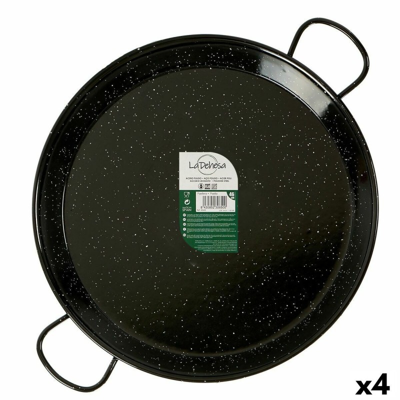 Padella Nero Acciaio Smaltato Ø 46 cm (4 Unità)