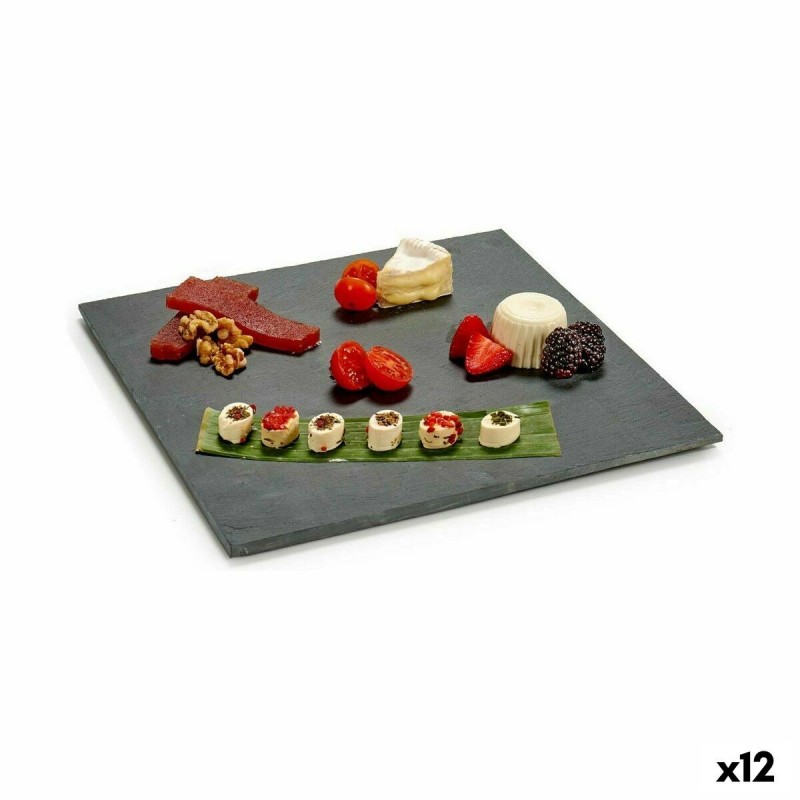 Vassoio per aperitivi Kinvara 551563 Nero 30 x 0,5 x 30 cm (12 Unità)