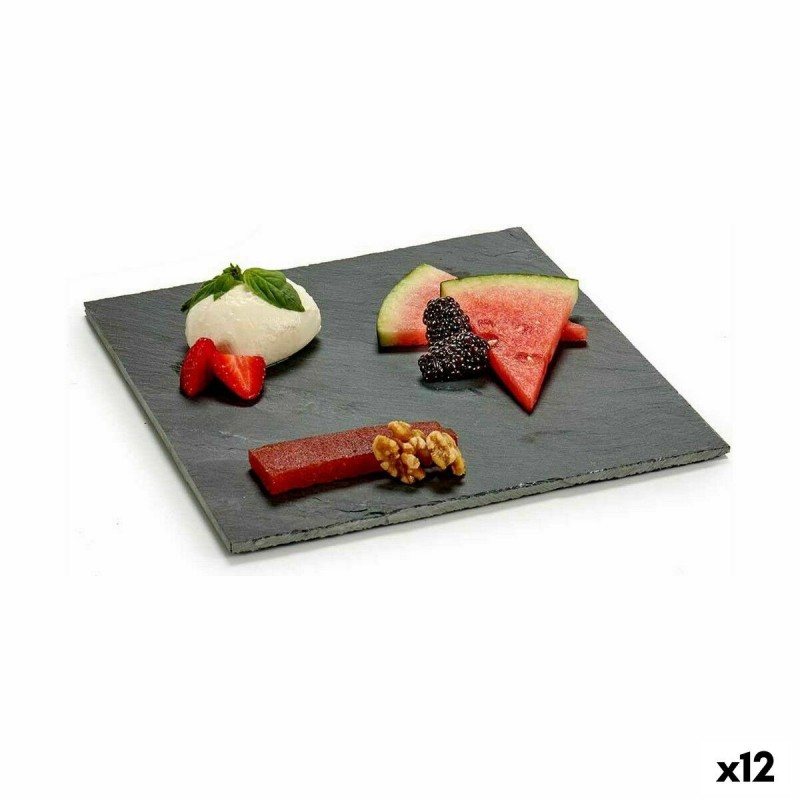 Vassoio per aperitivi Kinvara 551561 Nero 25 x 0,5 x 25 cm (12 Unità)