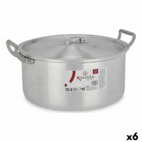 Casseruola con coperchio Kinvara 100008 Argentato 6,5 L 35 x 16 x 28 cm (6 Unità)