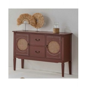 Credenza Alexandra House Living Marrone Naturale Rattan Legno di abete 40 x 78 x 106 cm