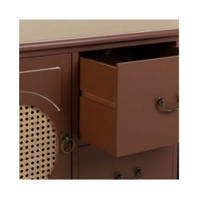 Credenza Alexandra House Living Marrone Naturale Rattan Legno di abete 40 x 78 x 106 cm