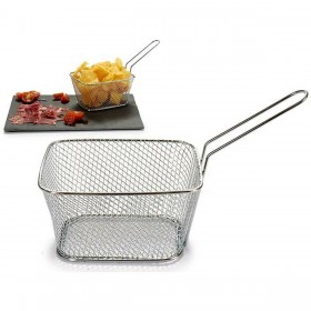 Cestino per Servire Aperitivi Kinvara 50687 Argentato Ferro 24 x 13 x 11 cm (24 Unità)