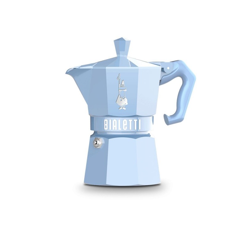 Caffettiera Italiana Bialetti MOKA EXCLUSIVE Azzurro Alluminio 3 Tazze