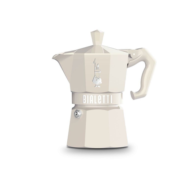 Caffettiera Italiana Bialetti MOKA EXCLUSIVE CREAM 3T Crema Alluminio 3 Tazze