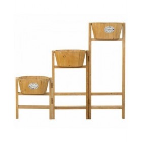 Supporto per Vaso Alexandra House Living Marrone Legno di paulownia 18 x 79 x 89 cm