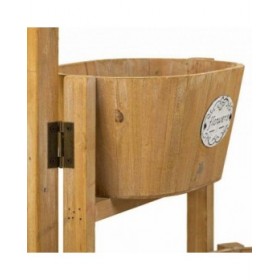Supporto per Vaso Alexandra House Living Marrone Legno di paulownia 18 x 79 x 89 cm