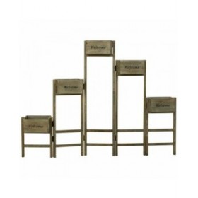 Supporto per Vaso Alexandra House Living Marrone Legno di paulownia 15 x 90 x 124 cm