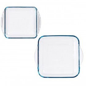 Set di Teglie da Cucina Pasabahce Borcam Quadrato (4 Unità)