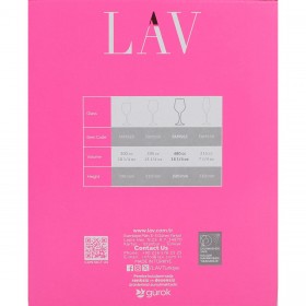 Set di calici da vino LAV Fame high 6 Pezzi (6 Unità)