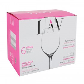 Set di calici da vino LAV Fame high 6 Pezzi (6 Unità)