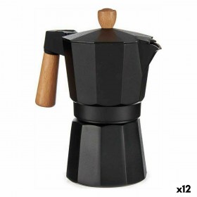Caffettiera Italiana Kinvara A611BQ-6 T Marrone Nero Legno Alluminio 300 ml (12 Unità)