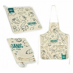Set da Cucina Kinvara Organic Azzurro Bianco 2 Pezzi (12 Unità)