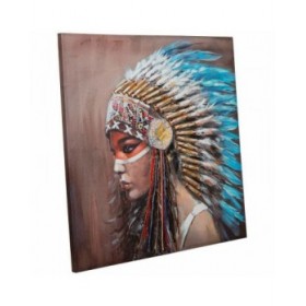 Quadro Alexandra House Living Life Tela Legno di abete 100 x 3 x 100 cm