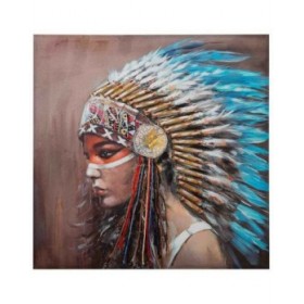 Quadro Alexandra House Living Life Tela Legno di abete 100 x 3 x 100 cm
