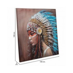 Quadro Alexandra House Living Life Tela Legno di abete 100 x 3 x 100 cm