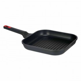 Padella griglia strisce Kinvara 77781 Nero Alluminio Bachelite 28 x 28 cm (6 Unità)