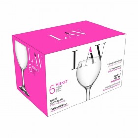 Set di calici da vino Inde Misket 210 ml 6 Pezzi (6 Unità)