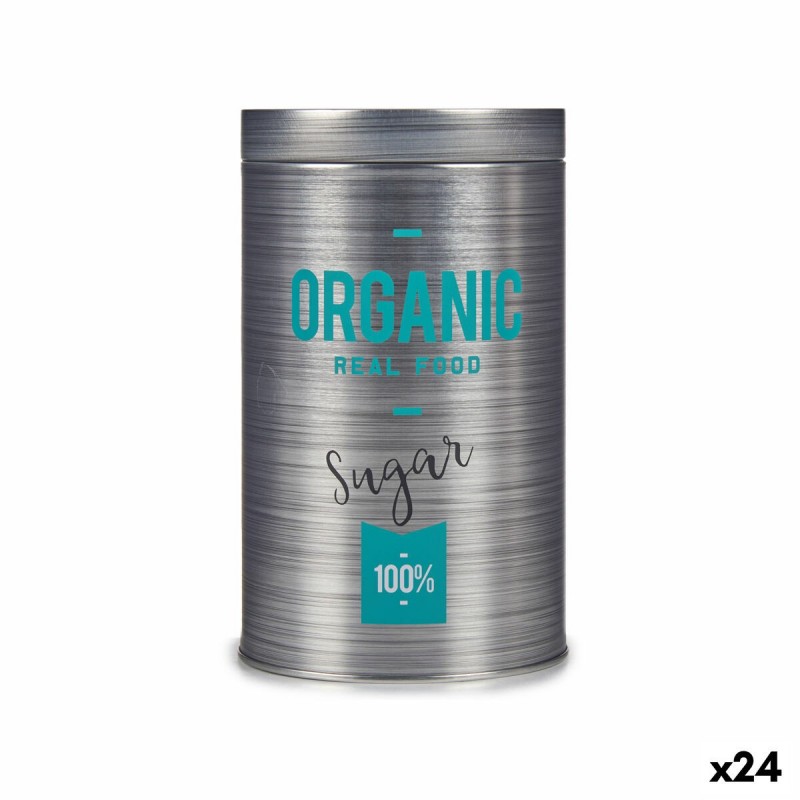 Portazucchero Kinvara Organic Grigio Latta 10,4 x 18,2 x 10,4 cm Zucchero (24 Unità)