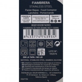 Porta pranzo Quttin Rettangolare (20 x 15,9 x 7,5 cm) (1,5 L)