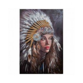 Quadro Alexandra House Living Life Tela Legno di abete 120 x 2 x 80 cm