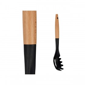Cucchiaio per Servire la Pasta Kinvara KT190072-6 PBT Nero Naturale Legno 6 x 33,5 x 6 cm (12 Unità)