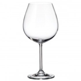 Set di calici da vino Bohemia Crystal Clara 650 ml 6 Pezzi (6 Unità)
