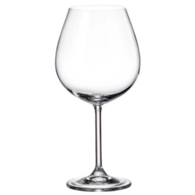 Set di calici da vino Bohemia Crystal Clara 650 ml 6 Pezzi (6 Unità)