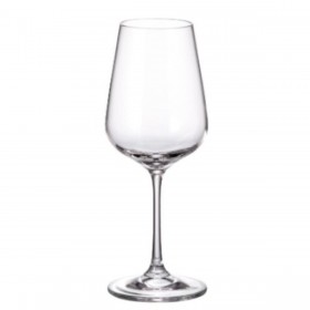 Set di calici da vino Bohemia Crystal Sira Bianco 360 ml 6 Pezzi (6 Unità)