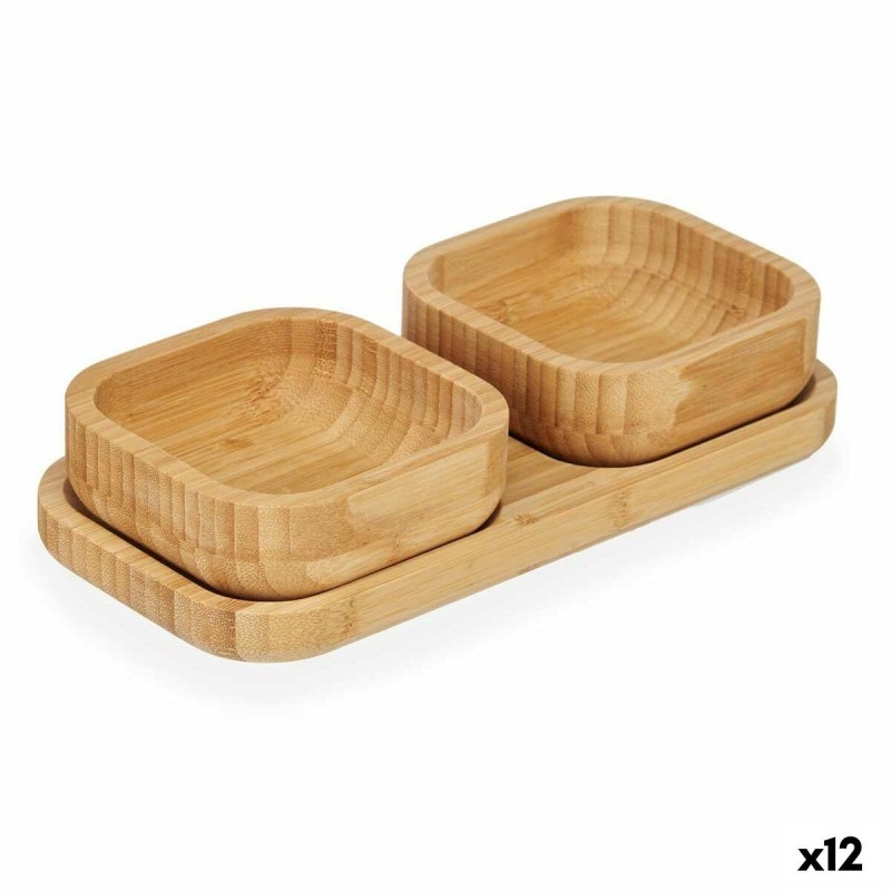 Set da Aperitivo Kinvara CN-KT225030 Marrone Bambù 23 x 4,5 x 11 cm (12 Unità)