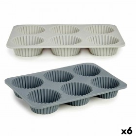 Teglia per Muffin Kinvara HH341 Grigio chiaro Grigio scuro 25,5 x 3 x 17,5 cm Muffin (6 Unità)