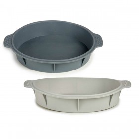 Stampo per Dolci Kinvara HH156 Grigio chiaro Grigio scuro Silicone 30 x 4,5 x 26 cm Rotondo (6 Unità)