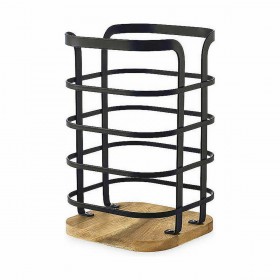 Contenitore per Utensili da Cucina Confortime West Metallo Nero