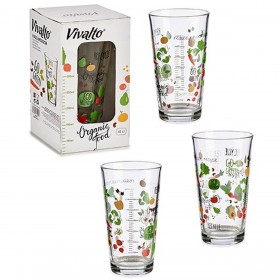 Bicchiere dosatore Vivalto Organic Vetro 456 ml (36 Unità)