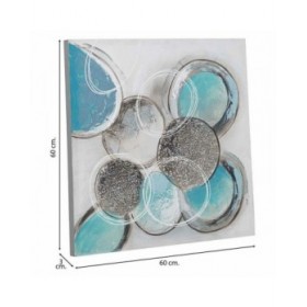 Quadro Alexandra House Living Tela Legno di abete 60 x 3 x 60 cm