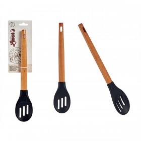 Mestolo Kinvara HW418869 Nero Silicone legno di faggio 6 x 1,8 x 30,5 cm (48 Unità)