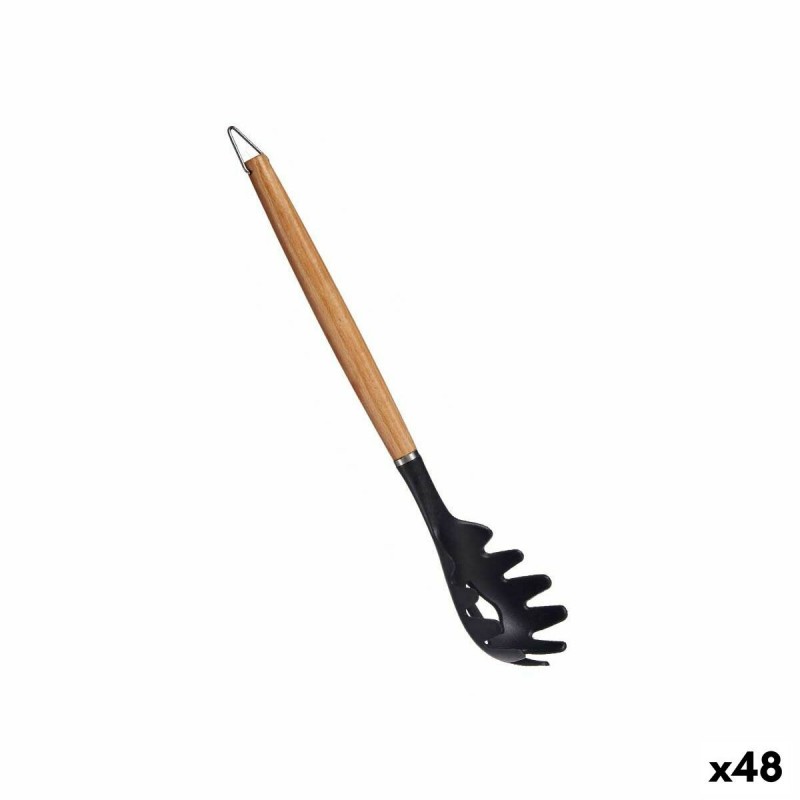 Cucchiaio per Servire la Pasta Kinvara HW428014 Nero legno di faggio 6 x 3 x 32 cm (48 Unità)
