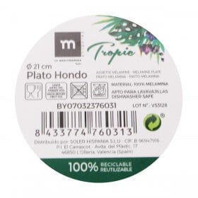Piatto Fondo La Mediterránea TROPIC 21 x 5,3 cm (24 Unità)