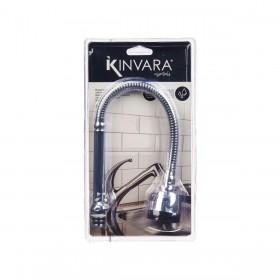 Kitchen Tap Kinvara 179 Nero Argentato Metallo Plastica Estensibile Multifunzionale (12 Unità)