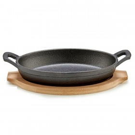 Casseruola per Servire le Tapas Kinvara 1277SJ5103 Marrone Grigio 22,5 x 4,5 x 12,5 cm (12 Unità)
