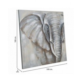 Quadro Alexandra House Living Asia Tela Legno di abete 100 x 3 x 100 cm