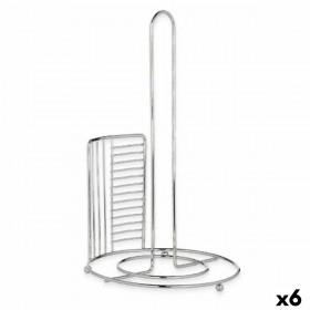 Portarotolo di Carta da Cucina Kinvara W7728-3-CHROME Argentato Metallo 18,5 x 31,5 x 18,5 cm (6 Unità)