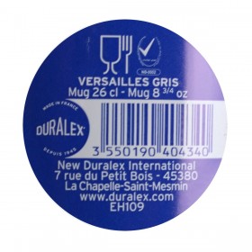Tazza Duralex Versailles Impilabile Grigio 260 ml (72 Unità)