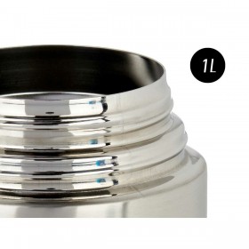 Thermos per Alimenti Kinvara Acero Nero Metallo polipropilene 1 L 11,5 x 19,5 x 11,5 cm