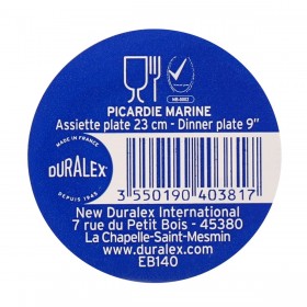 Piatto da pranzo Duralex Picardie Azzurro Ø 23 cm (48 Unità)