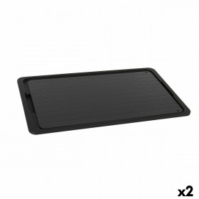 Piastra per Scongelamento Rapido di Alimenti Percutti   Nero 39 x 23 cm Funzione scongelamento (2 Unità)