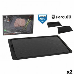 Piastra per Scongelamento Rapido di Alimenti Percutti   Nero 39 x 23 cm Funzione scongelamento (2 Unità)