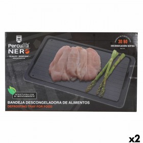 Piastra per Scongelamento Rapido di Alimenti Percutti   Nero 39 x 23 cm Funzione scongelamento (2 Unità)